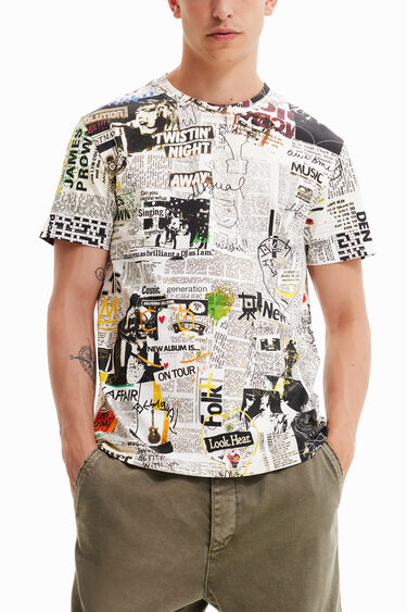 T-shirt journaux | Desigual