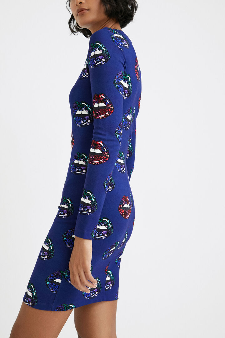 Vestito corto slim labbra | Desigual