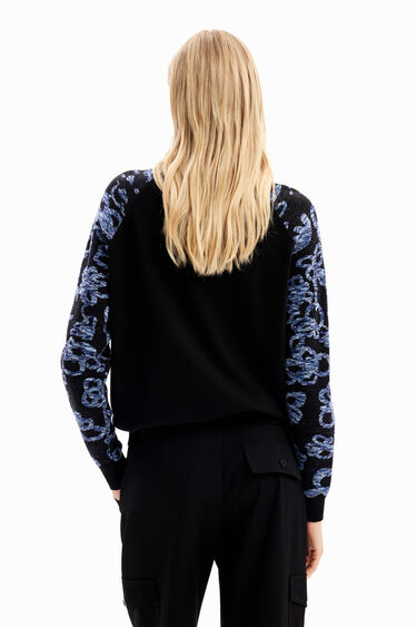 Floral print sleeve pullover | Desigual