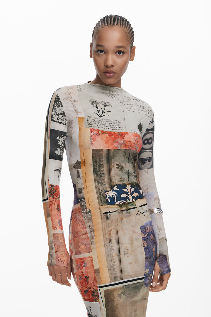 Vestido ajustado collage | Desigual