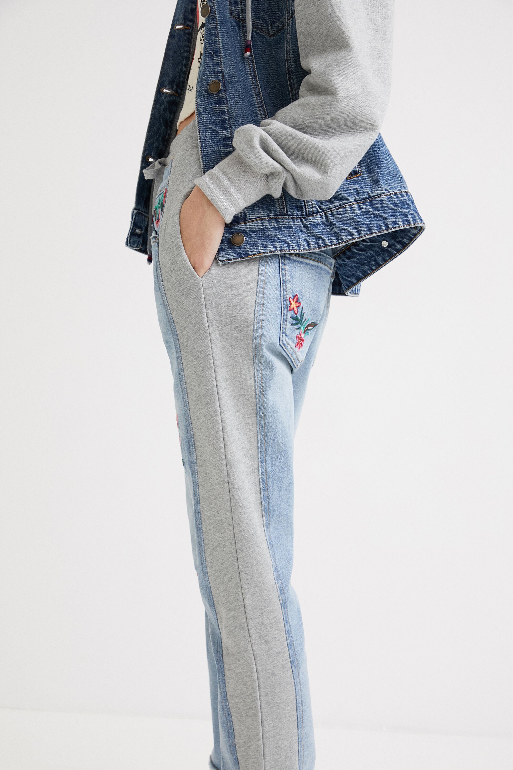 Floral jogger jeans Desigual