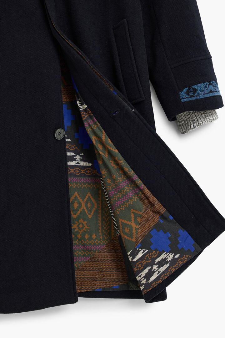 printed wool coat