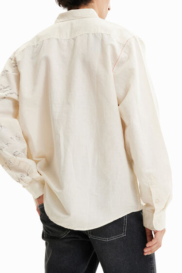 Linen illustration shirt | Desigual