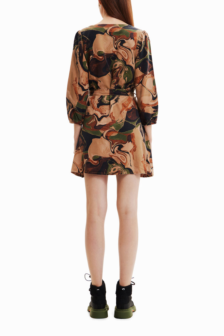 Vestit curt camiser camuflatge | Desigual
