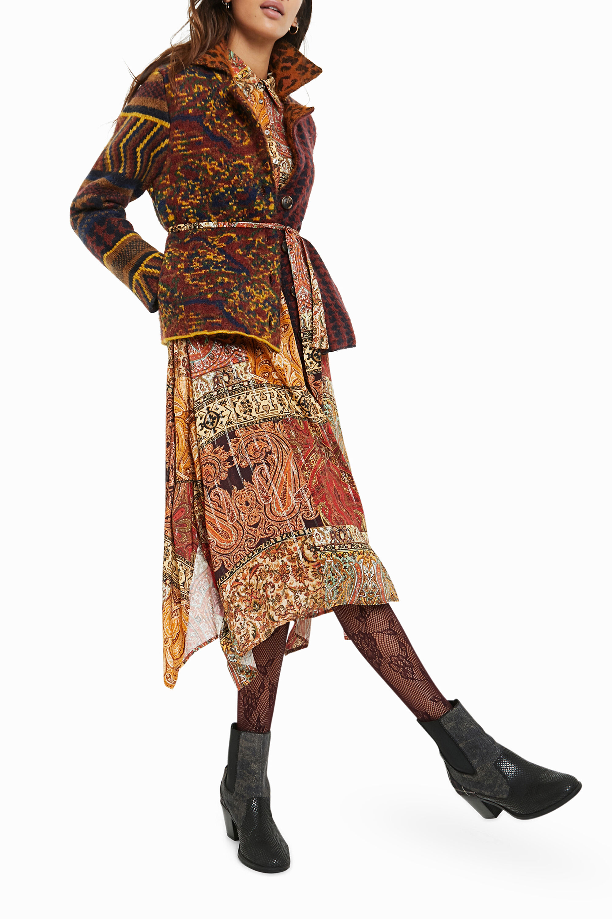 Chaqueta punto boho