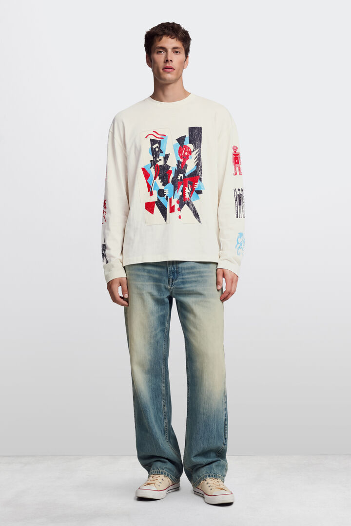 Camiseta manga larga estampada vintage