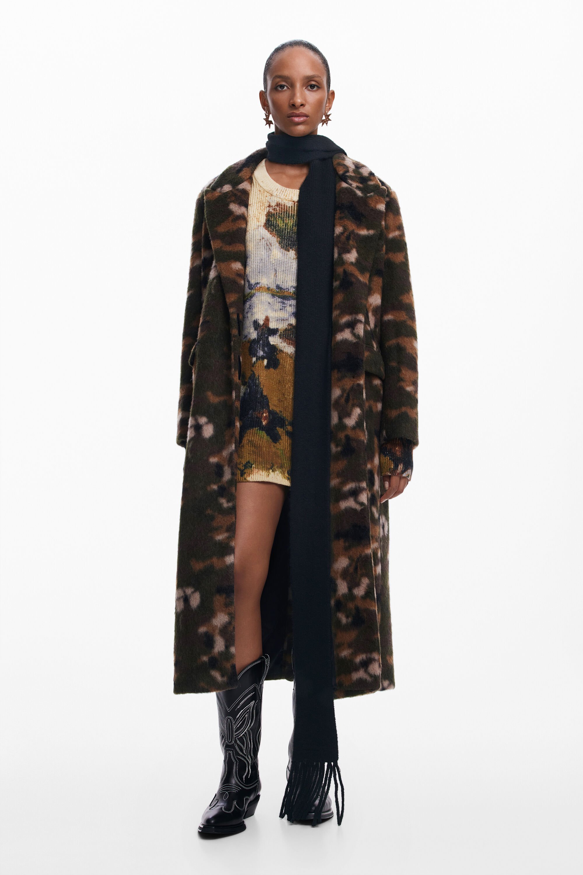 Long printed coat new arrivals