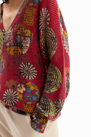 Oversize multicolour pullover | Desigual