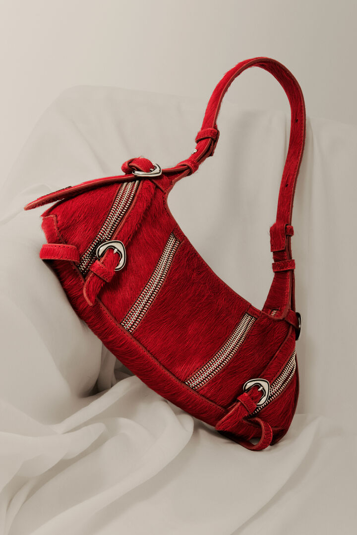 Medium leather bag zippers studio | Desigual
