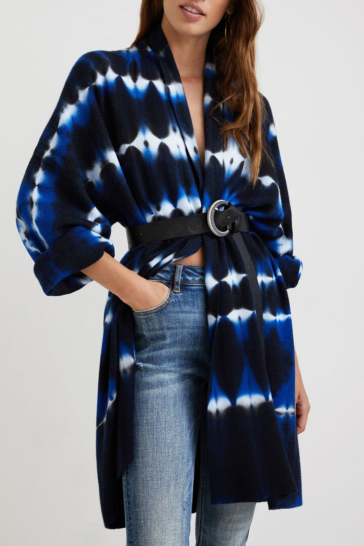 
タイダイ柄 ニットオープンカーディガン | Desigual