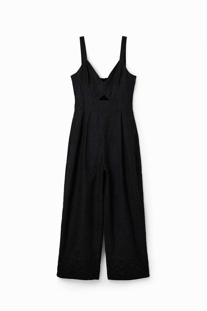 Long embroidered strappy jumpsuit | Desigual