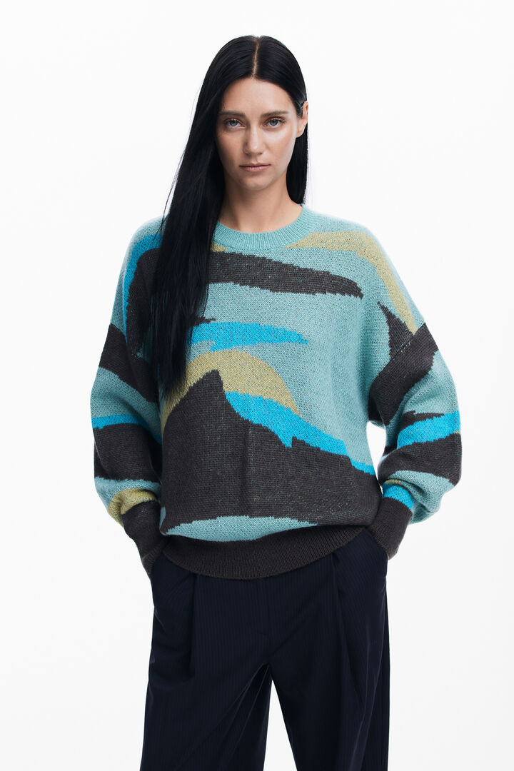 Oversize landscape sweater | Desigual