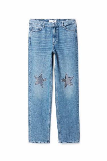Collina Strada denim trousers with star details | Desigual