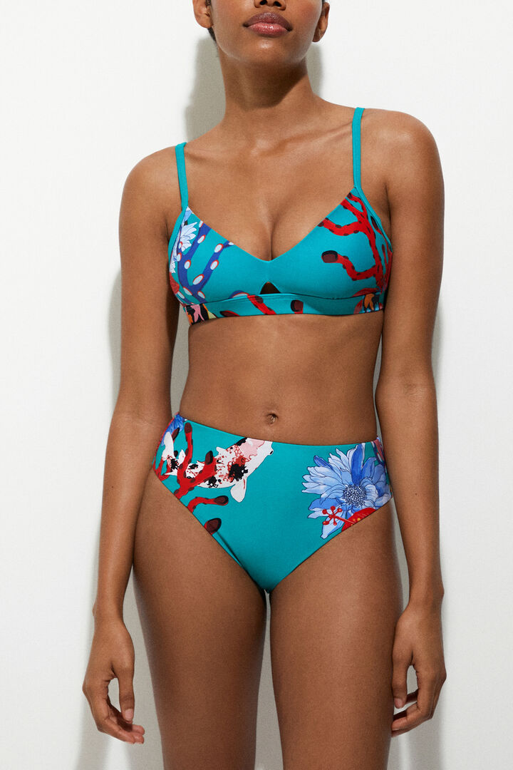 Coral triangle bikini top | Desigual