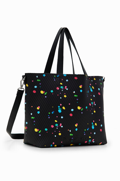 Obojestranska torba z motivom barvnih kapljic