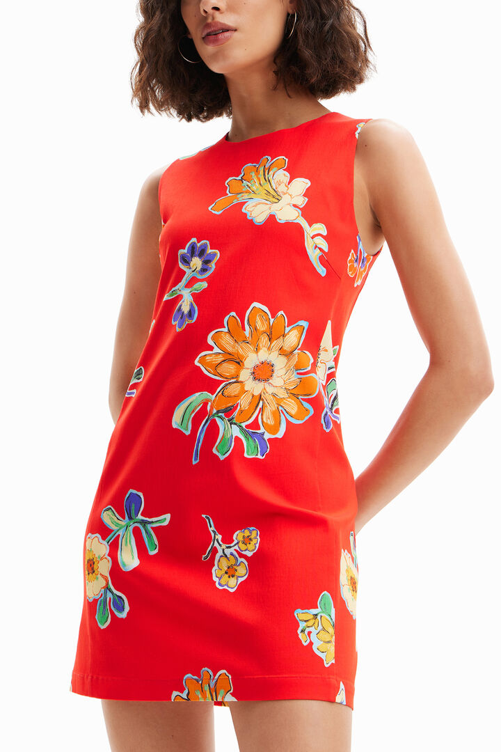 Vestit curt slim flors | Desigual