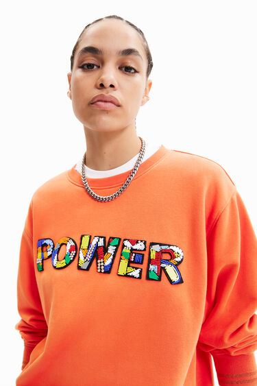 Bluza z naszywką „Power” | Desigual