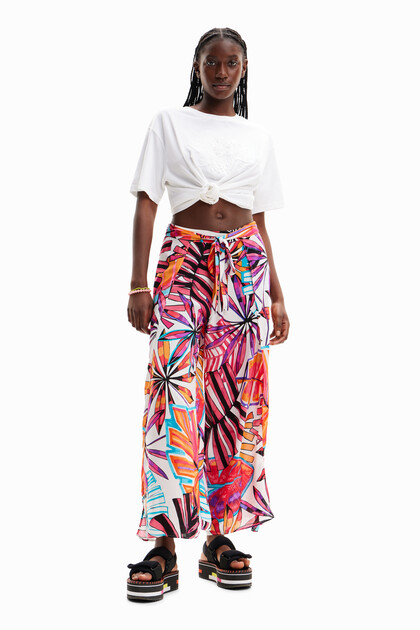 Tropical slit trousers