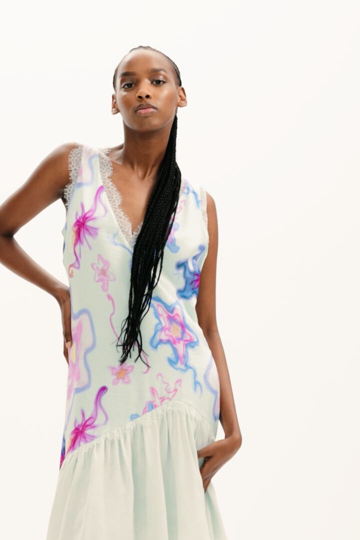 Collina Strada long multilayered strappy dress | Desigual