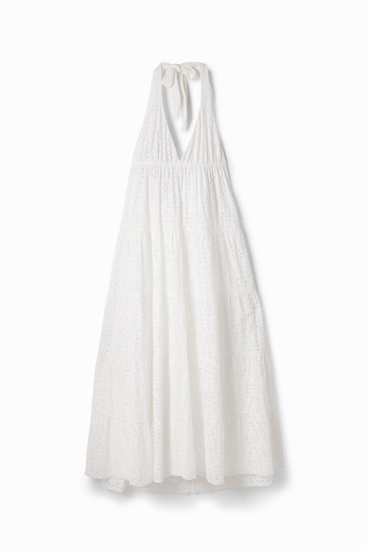 Vestido largo halter escotado | Desigual