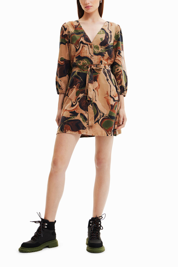 Vestit curt camiser camuflatge | Desigual