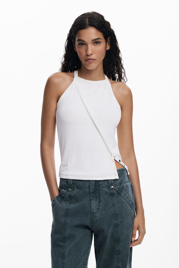 Jeans dritti con cuciture | Desigual