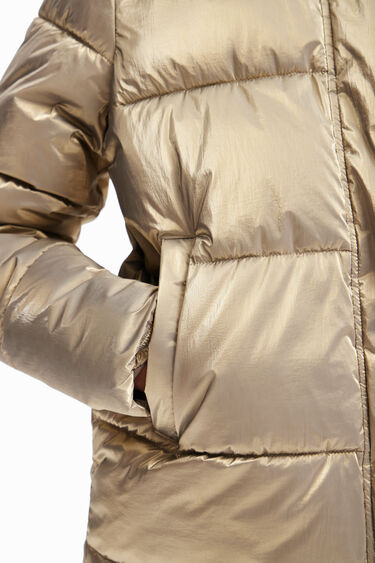 Metallic padded jacket | Desigual