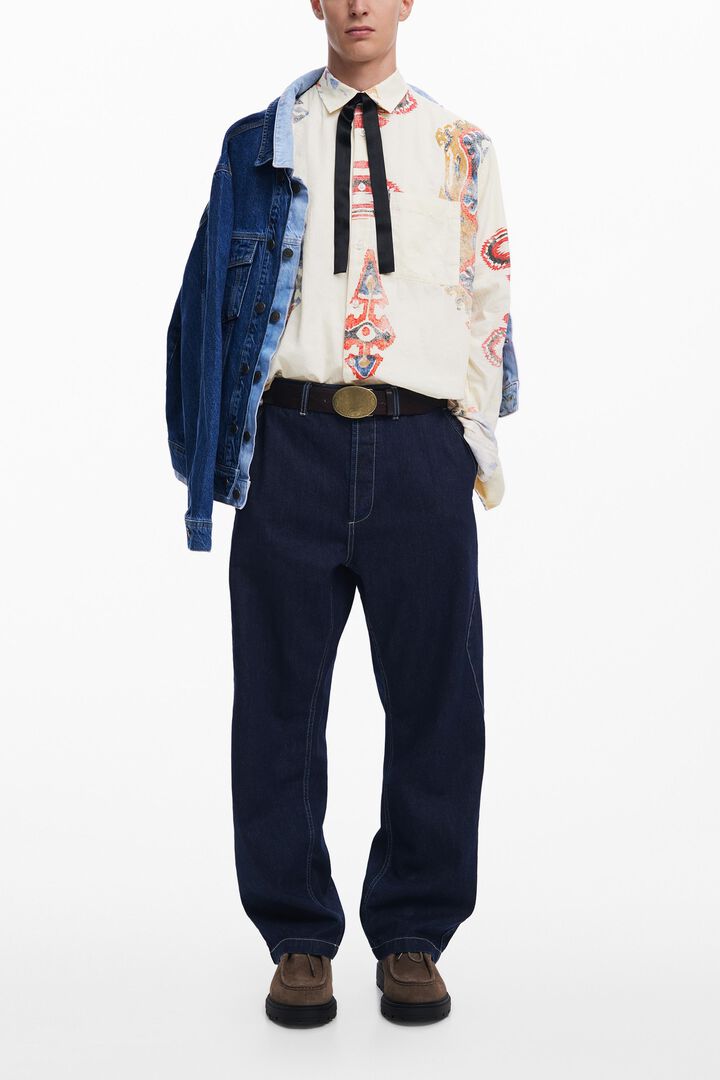 Ethnic long-sleeve shirt