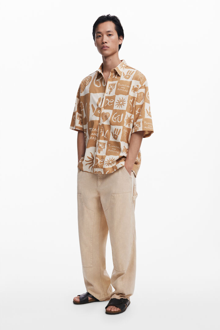 Short-sleeve checkered shirt | Desigual