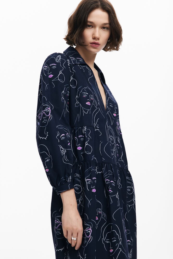 Mini dress with faces | Desigual