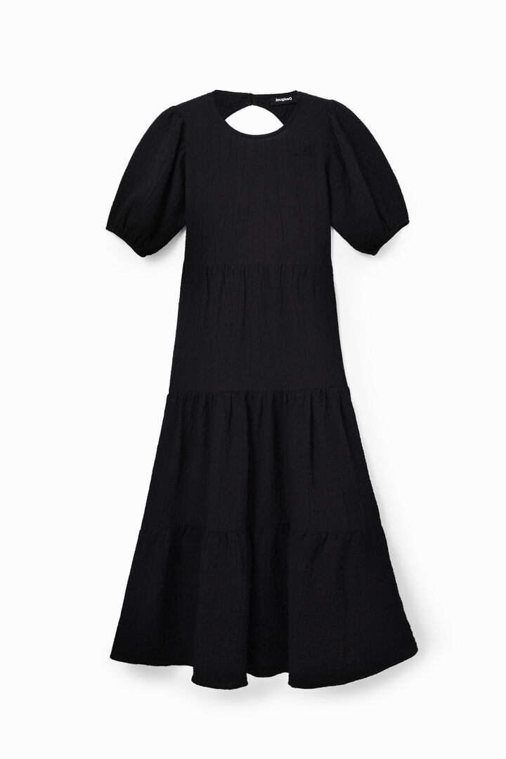 Vestido midi decote costas | Desigual