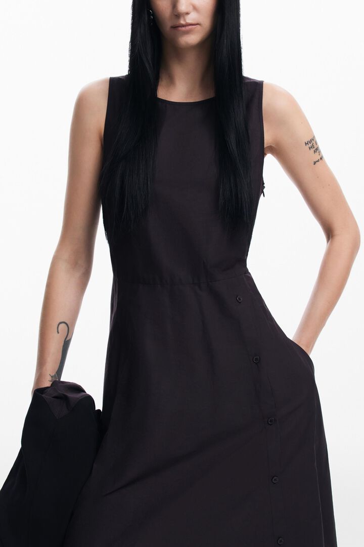 Vestido combinado liso | Desigual
