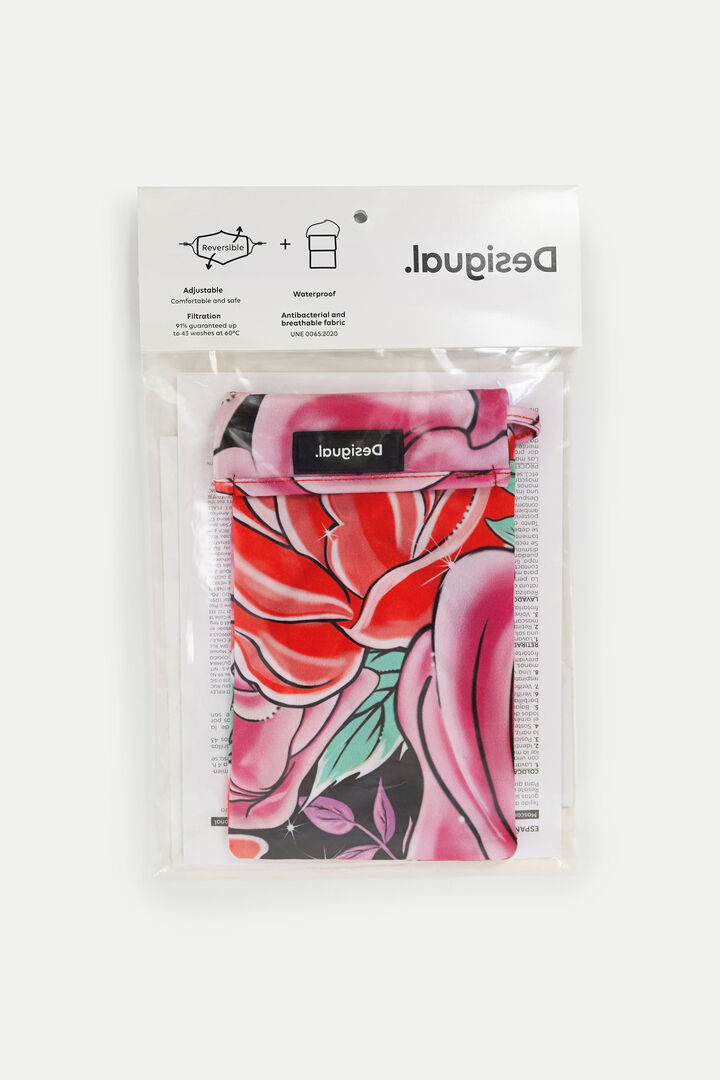 Mascarilla reversible Maxi-Floral + funda | Desigual