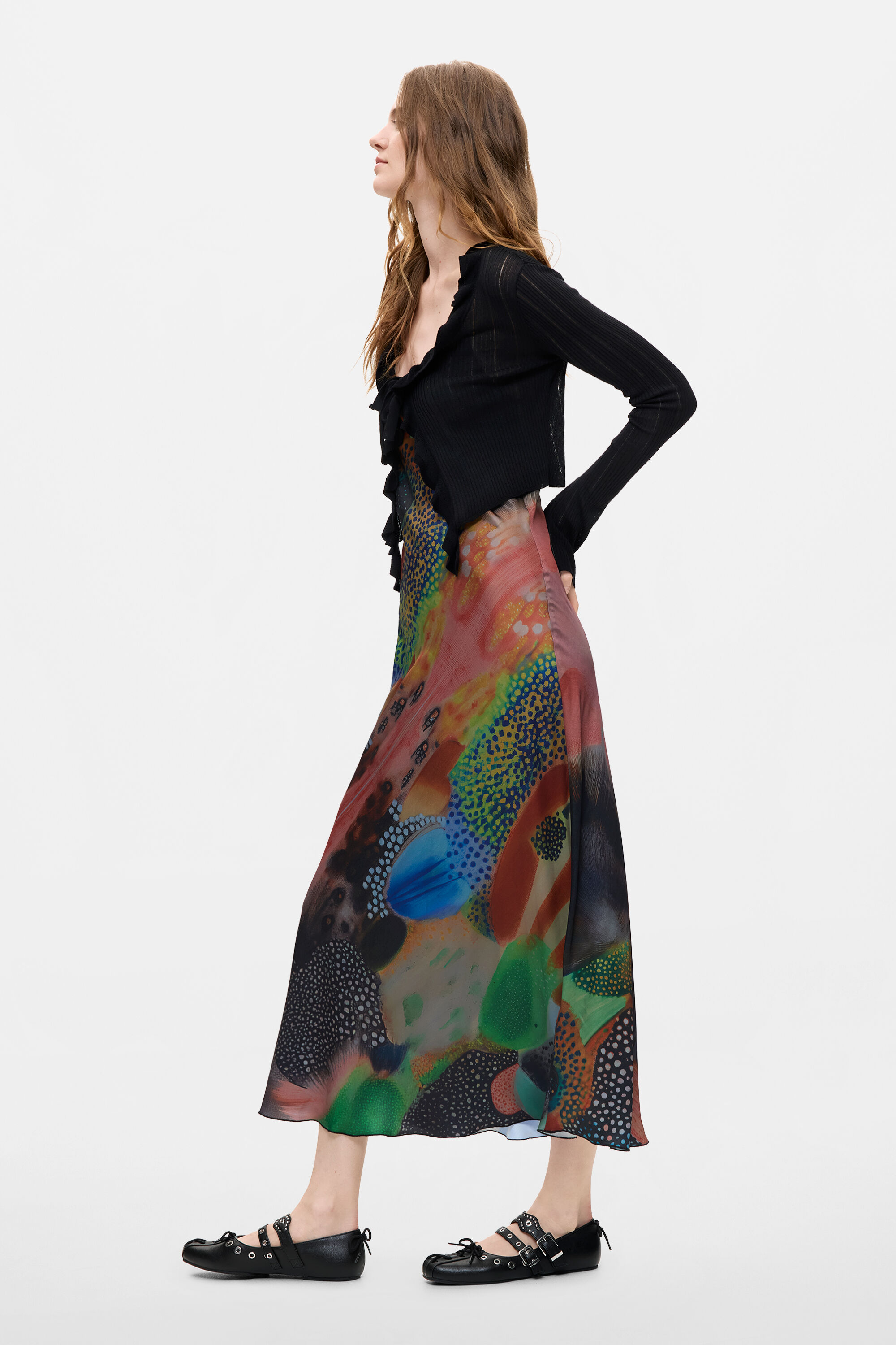 ミディ丈ストラップワンピース マルチカラー 女性用 I Desigual.com