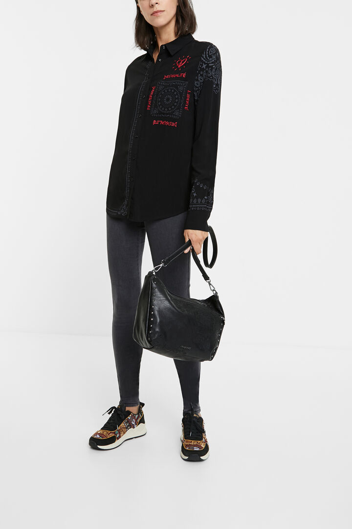 Camisa crepe loose fit étnica | Desigual