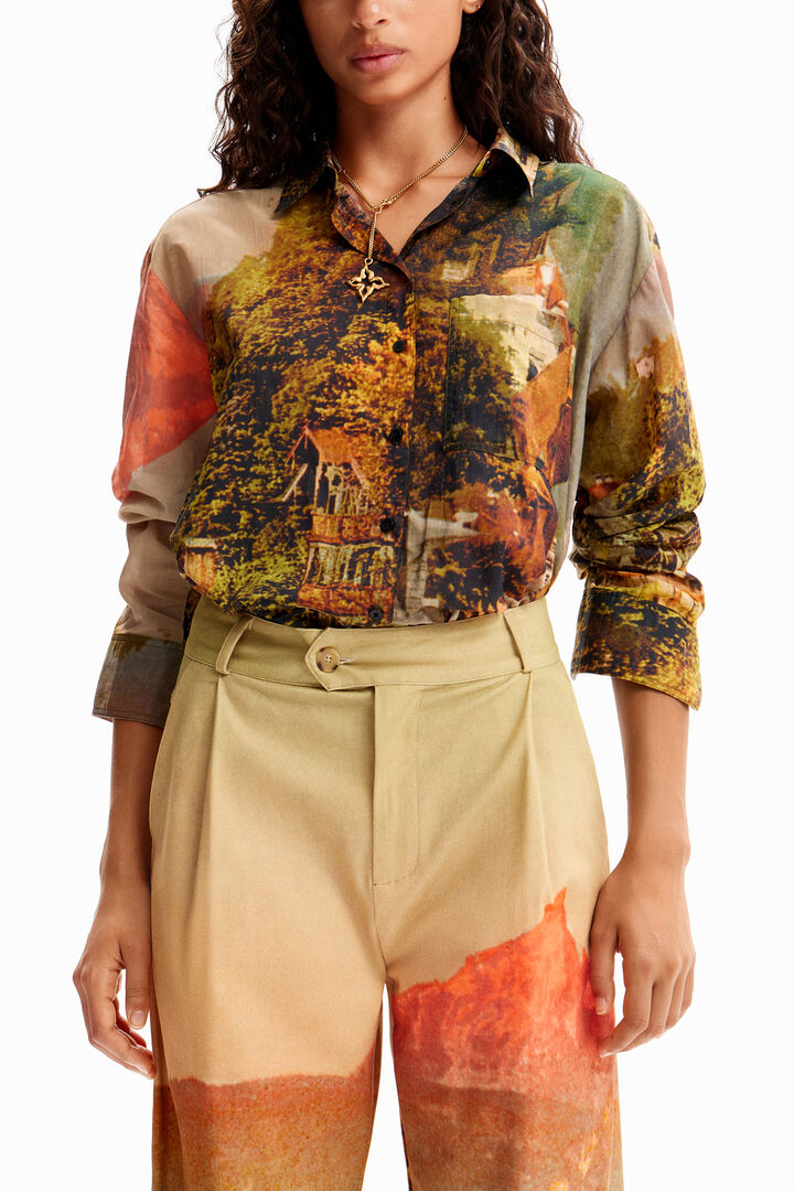 Pantalons rectes paisatge M. Christian Lacroix | Desigual