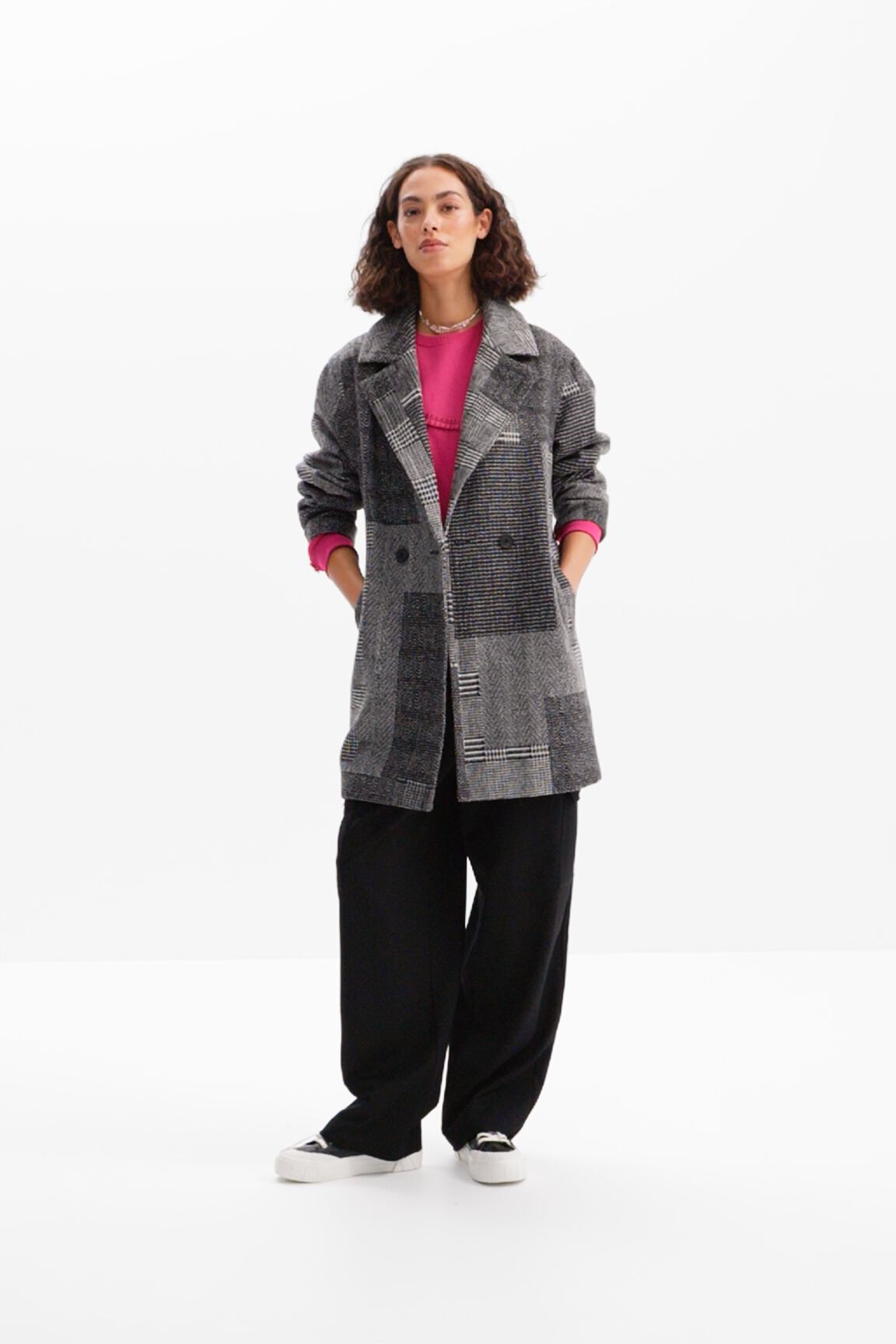 Desigual patchwork coat online