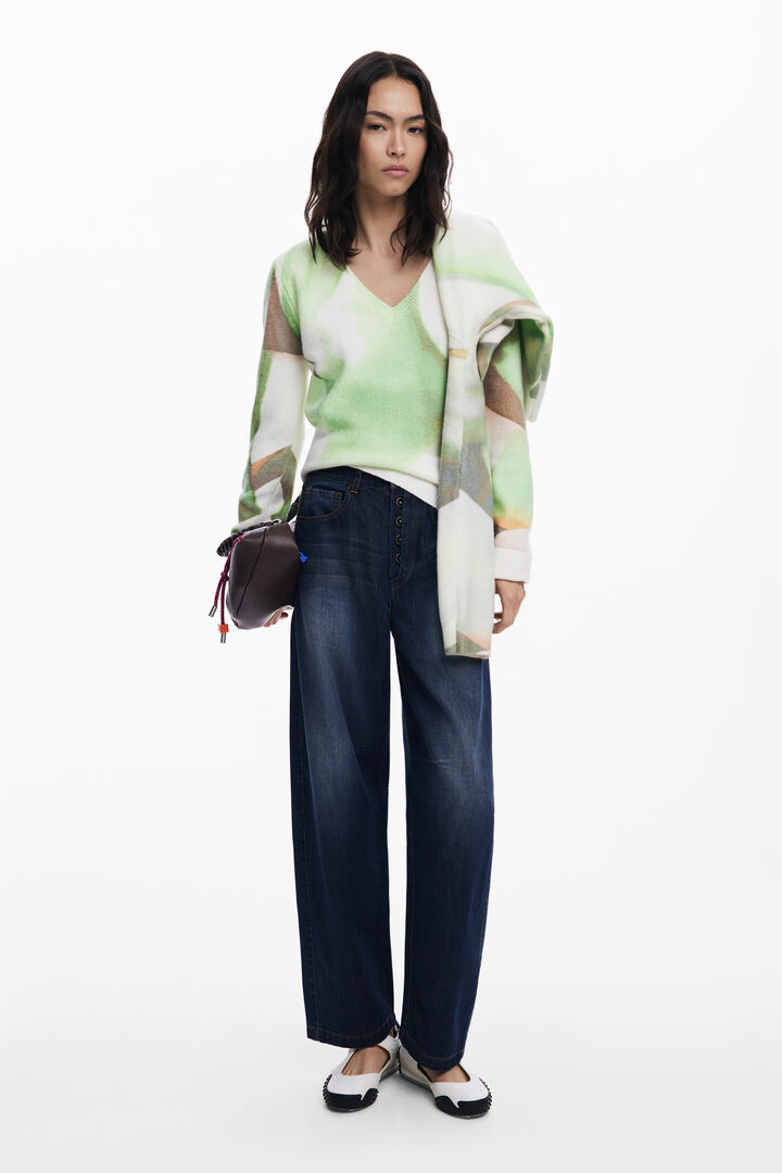 Weicher V-Ausschnitt Pullover | Desigual