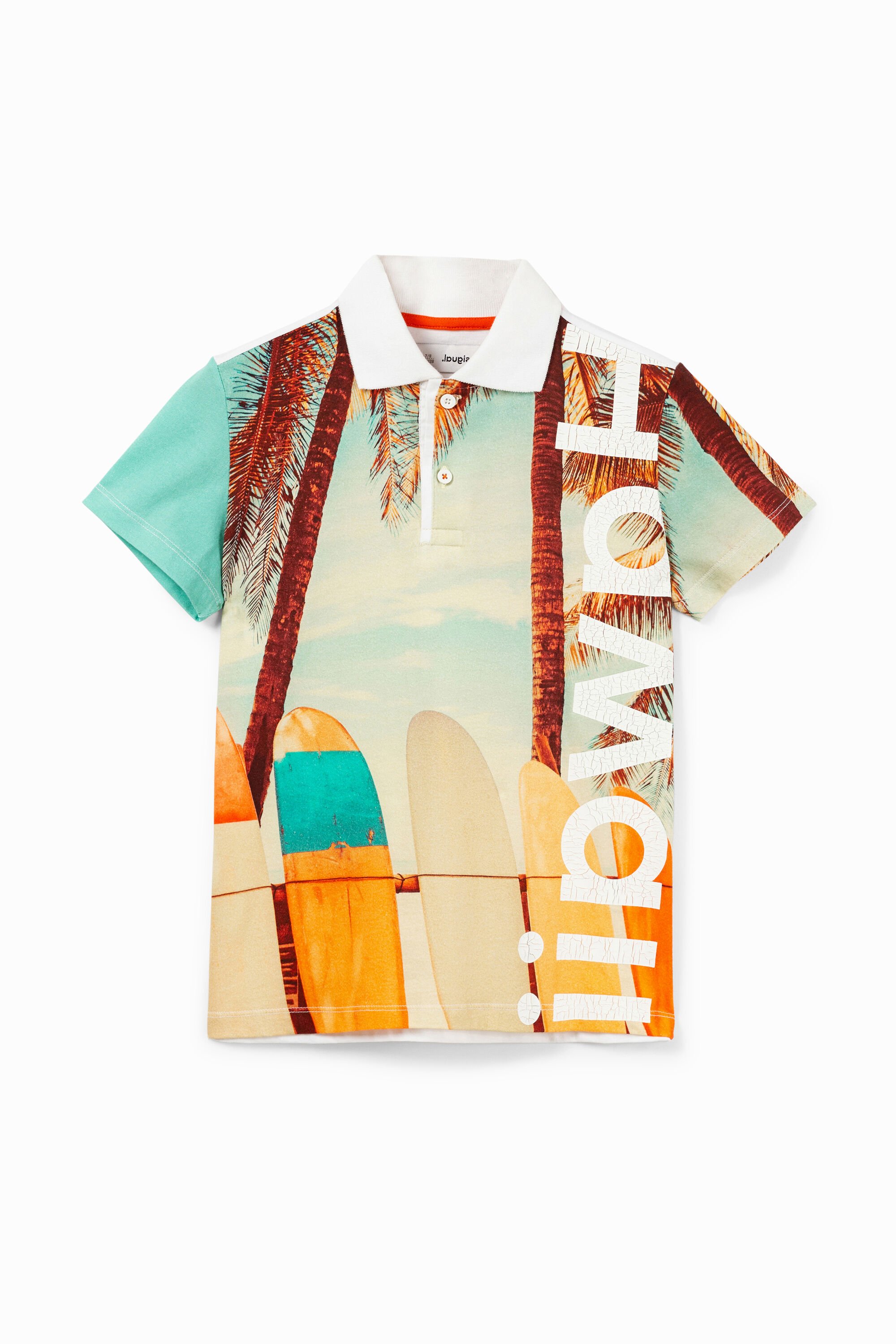 Polo-Shirt Hawaii mit Postkarten