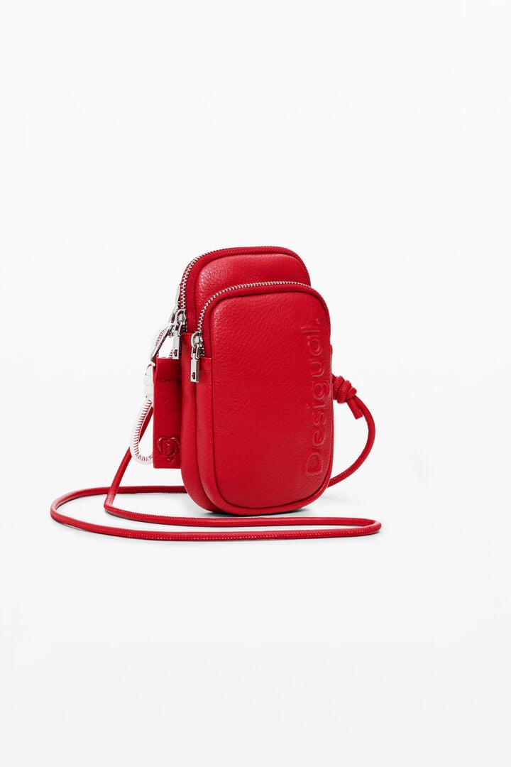 Phone holder-wallet with leather effect | Desigual