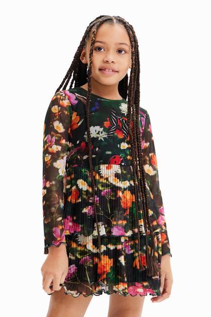 Vestido tul flores