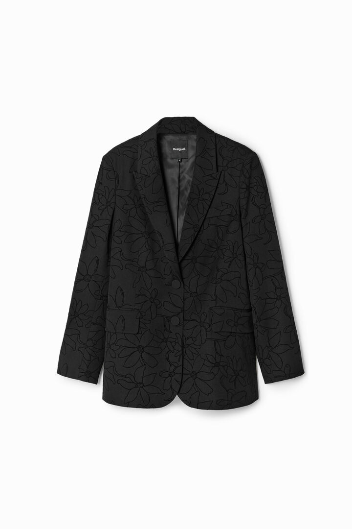 Blazer mit gestanzter Blumensilhouette | Desigual