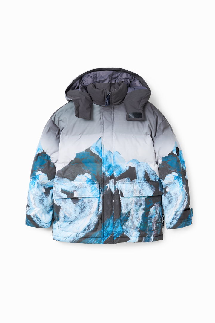 Patchwork padded coat