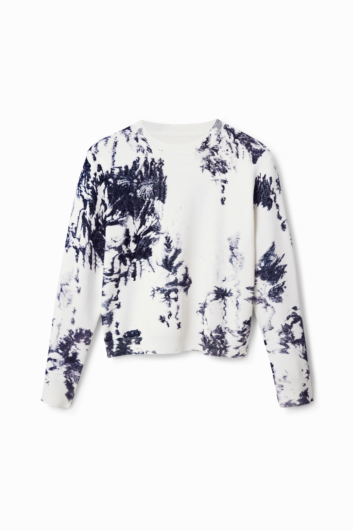 tono Fanático latitud Jersey estampado hojas | Desigual.com