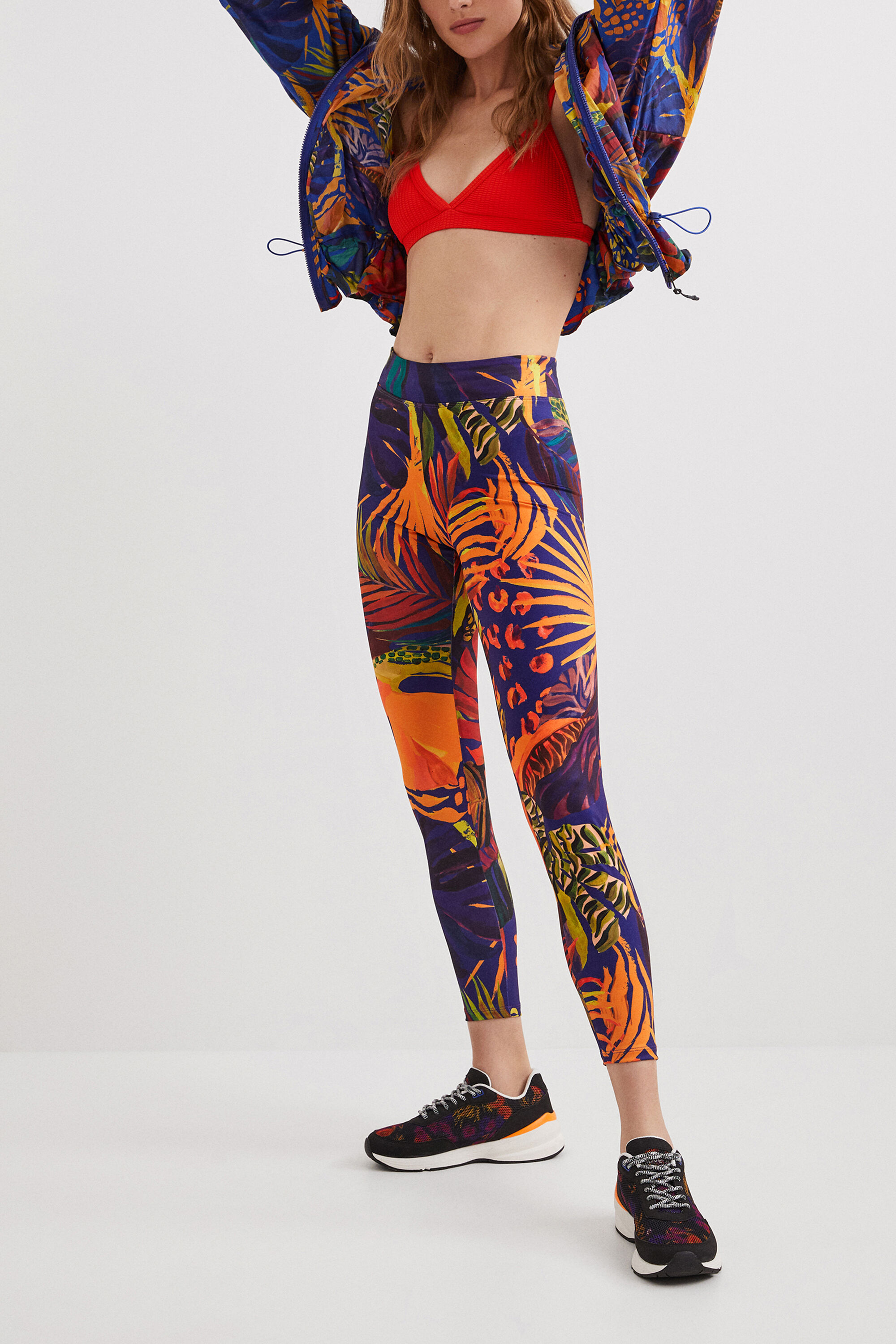 Tropical print leggings | Desigual.com