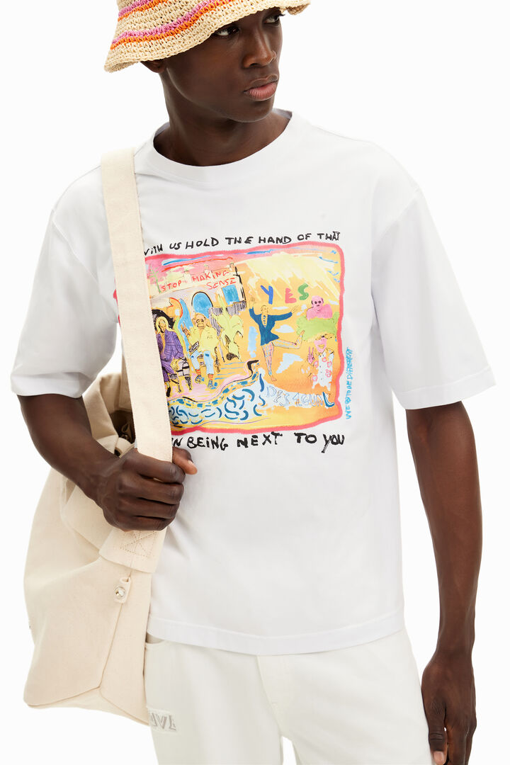Short-sleeve T-shirt with illustration | Desigual