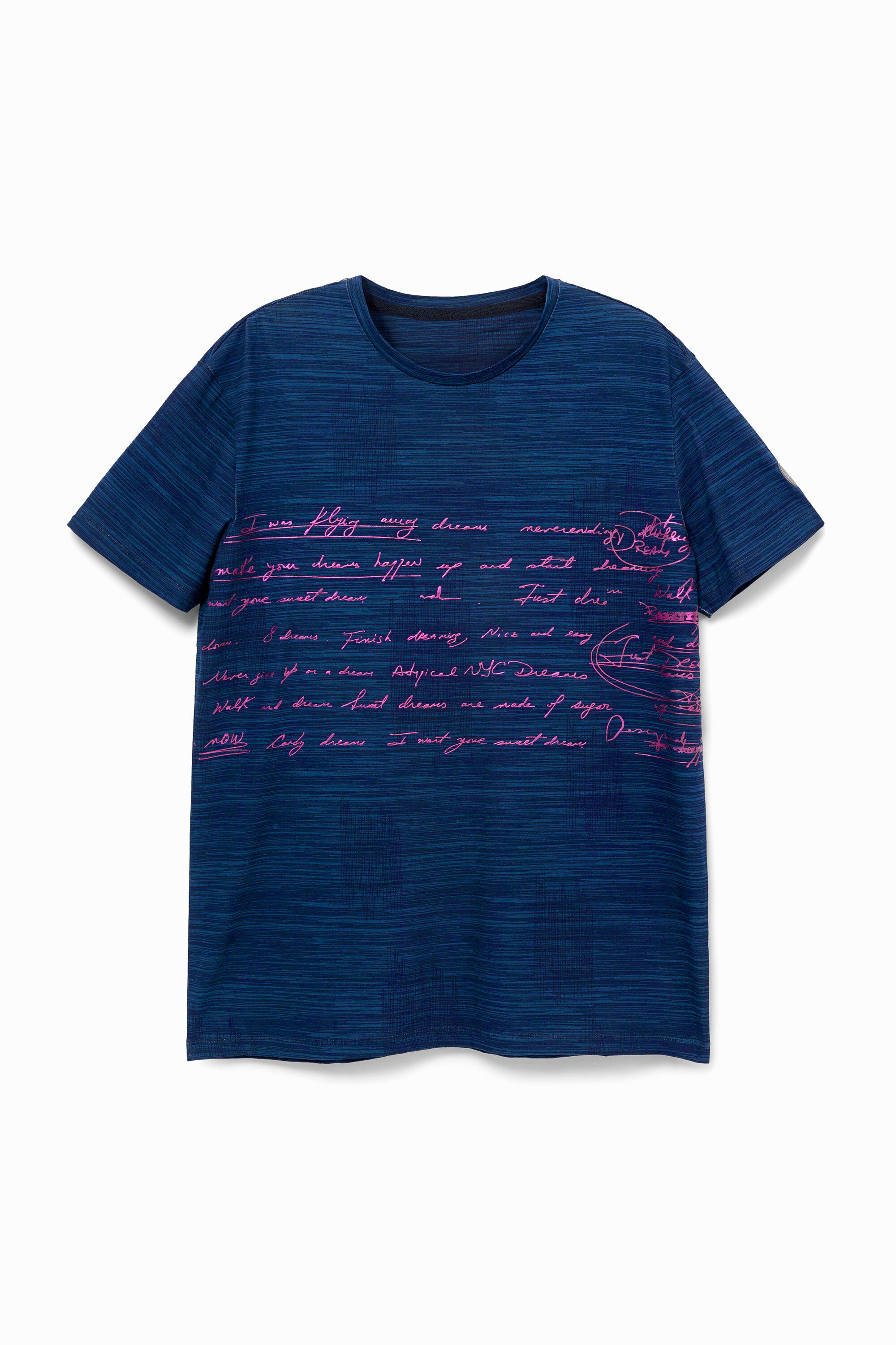 T-Shirt mit metallisiertem Text