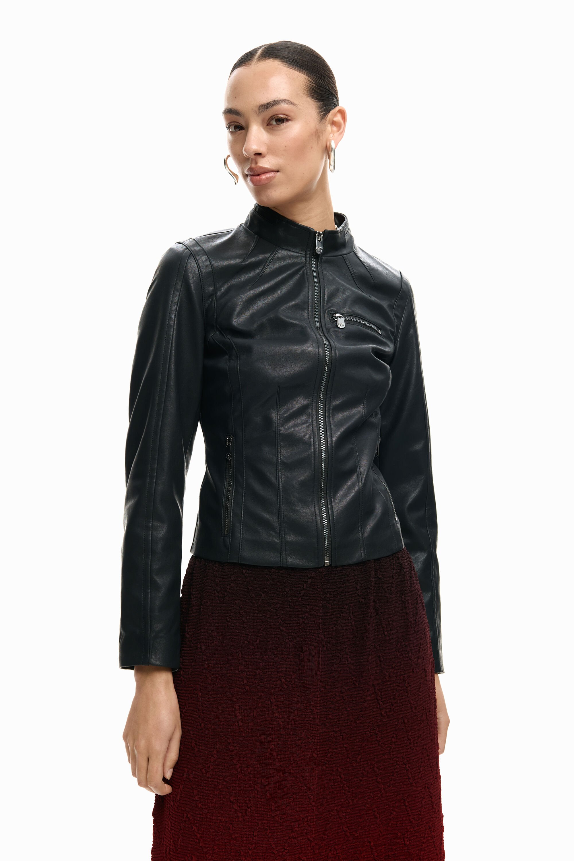 Desigual Mao-kraag jack - BLACK