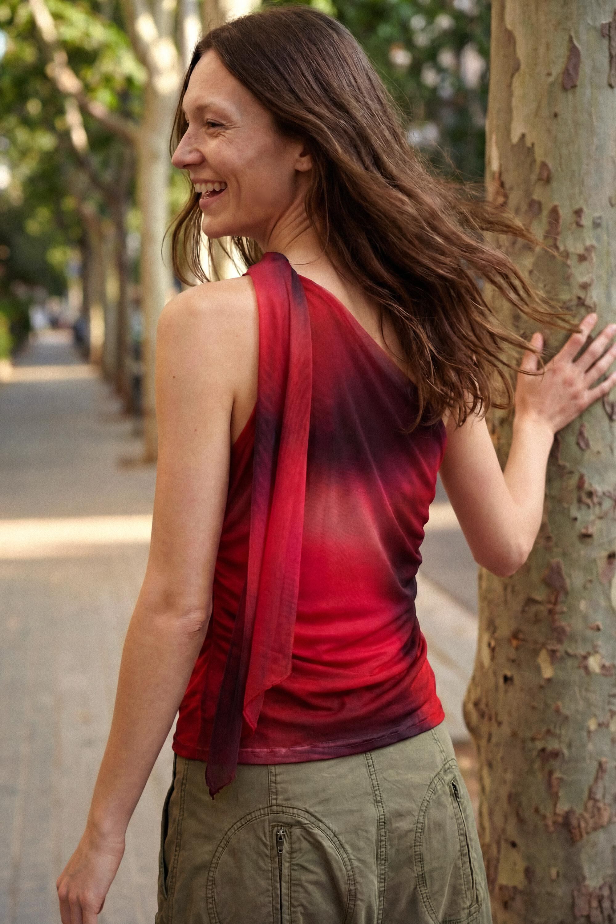 Knot neckline T-shirt pink Women's I Desigual.com