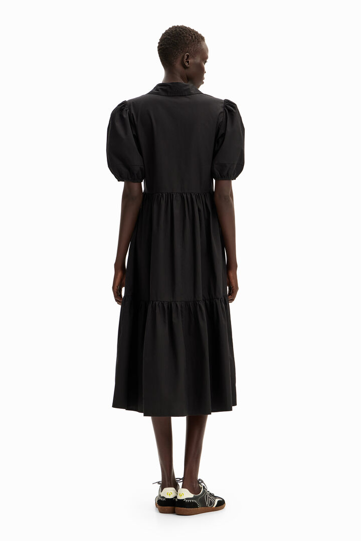 Vestido midi camiseiro popelina | Desigual